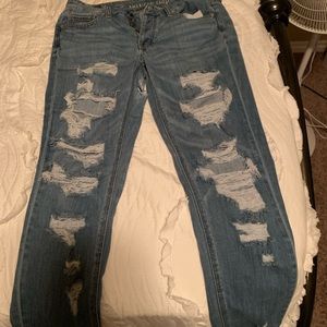 American Eagle Ripped High Waisted Skinny Jeans